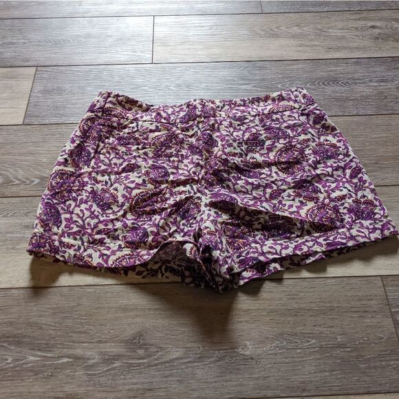 LOFT paisley print purple off whiteLightweight, breathable, & super cute shorts - Picture 11 of 12